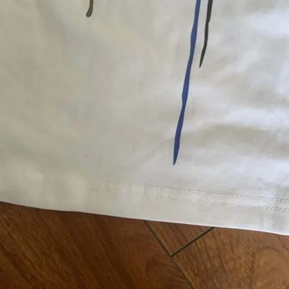 AMIRI Classic Flowing Colorful Letter Print White Short Sleeves - Picture 9 of 9